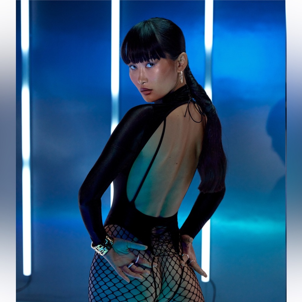 NWT Savage X Fenty | Savage Not Sorry Long-Sleeve Open-Back Glissenette Teddy